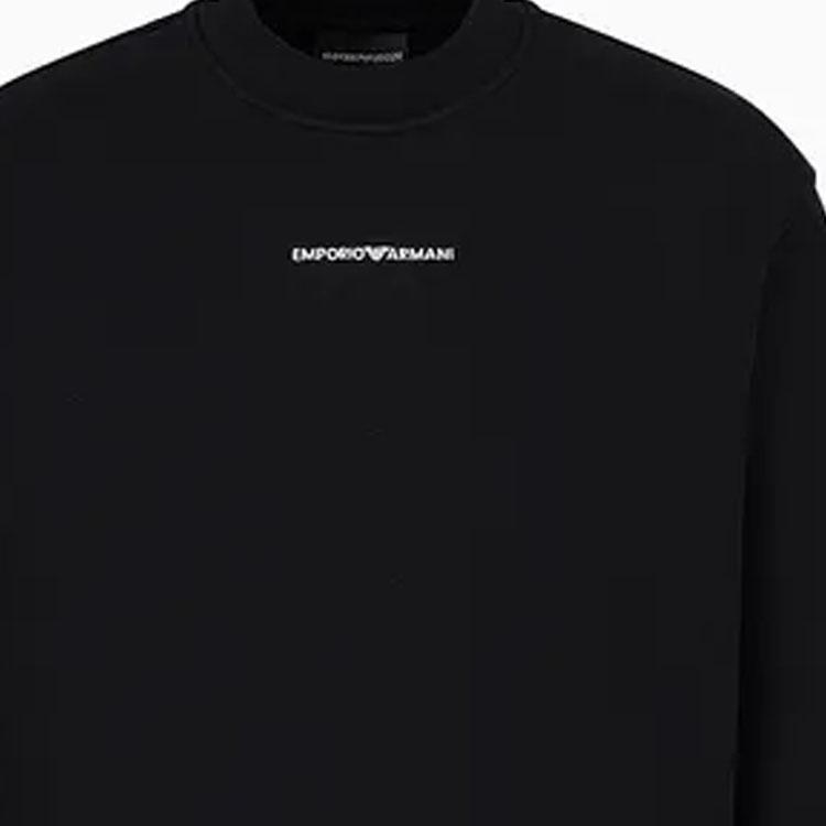Emporio Armani Jersey Sweatshirt With Diagonal Weave And Logo Embroidery 3D1MEC-1JODZ-10033