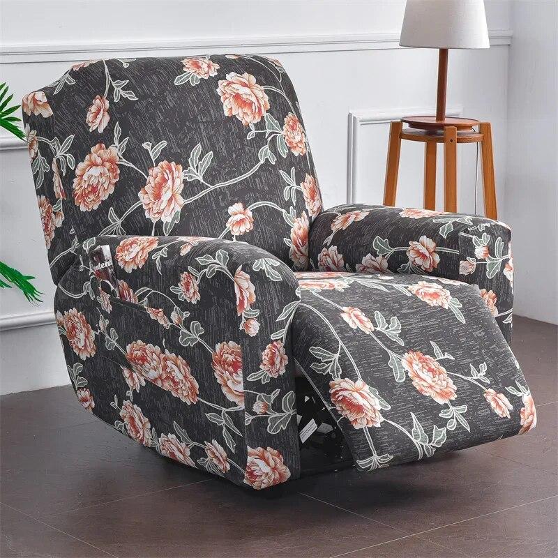 Geometric Recliner Sofa Cover Stretch Spandex Armchair Slipcovers Relax Lazy Boy Chair Covers Furniture Protector Funda Sillon