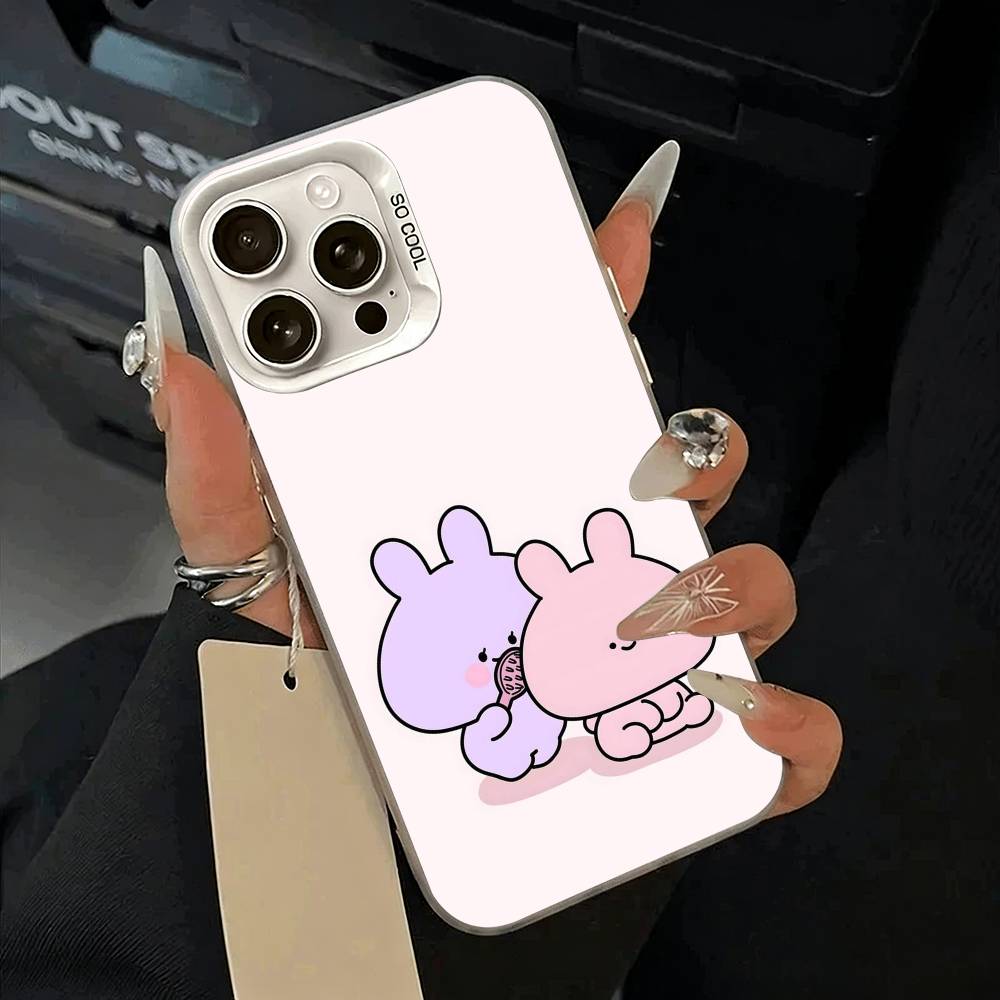 

C-A-Cartoon -a-Asamimichan Phone Case For iPhone 11 12 13 14 15 16Pro Max Plus white Sliver Phone Cover iPhone13Pro