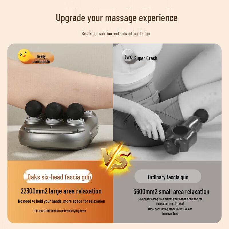 AUX Professional 6-Head Fascia Massage Gun