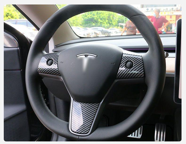 YZ Tesla Model Y/3 Steering Wheel Button Sticker Protective Film - Interior Accessories