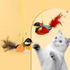 Plush Hanging Teasing Cat Bird Lifelike Cat Called Bird Toy Funny Cat Interactive Toys  Self Happy