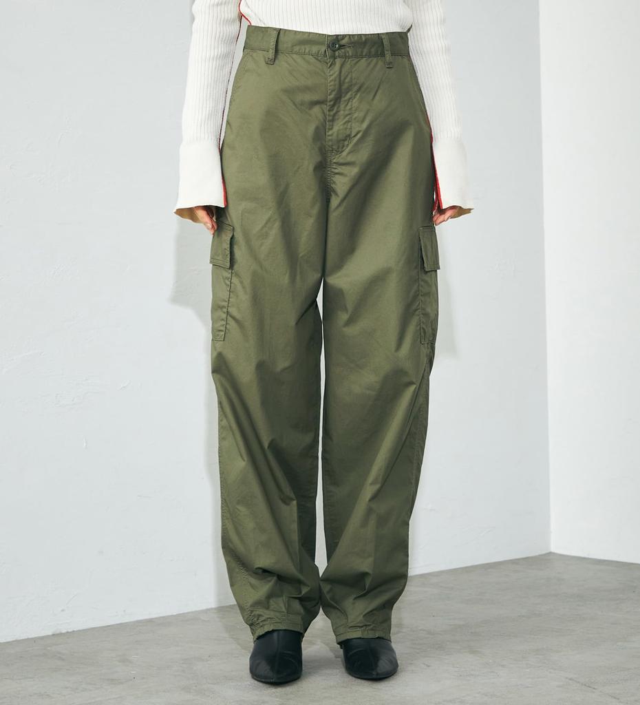 Dámské olivové kalhoty Lee Wide Cargo,