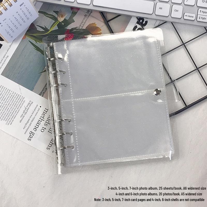 6-Inch Loose-Leaf Photo Album: Family Scrapbook & 3-Inch Small Card Storage