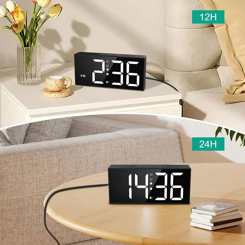 Super Loud Vibrating Electronic Alarm Clock Adjustable Brightness Table Clock Student