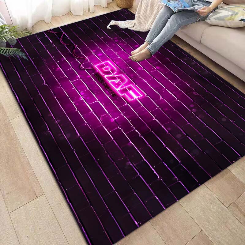 Daf Truck Carpet and Rug Classic Car Logo Carpet Floor Mat Living Room Bedroom Decorate Soft Carpet Kids Room Rug Washable Rugs