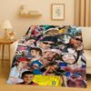 Neue Mode B-Bieber Sänger Star Flanelldecke, Ultraweiche Warme Plüschdecke für Zuhause Schlafzimmer Bett Sofa Abdeckung Büro Reise Geschenk