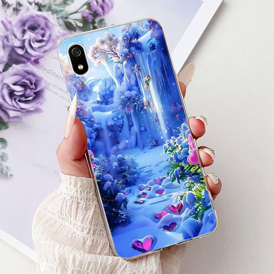 For Xiaomi Redmi 7A Case Redmi7 Luxury Fashion Painted Cover Soft Silicone Phone Case For Xiaomi Redmi 7 7A Redmi7A Fundas Coque