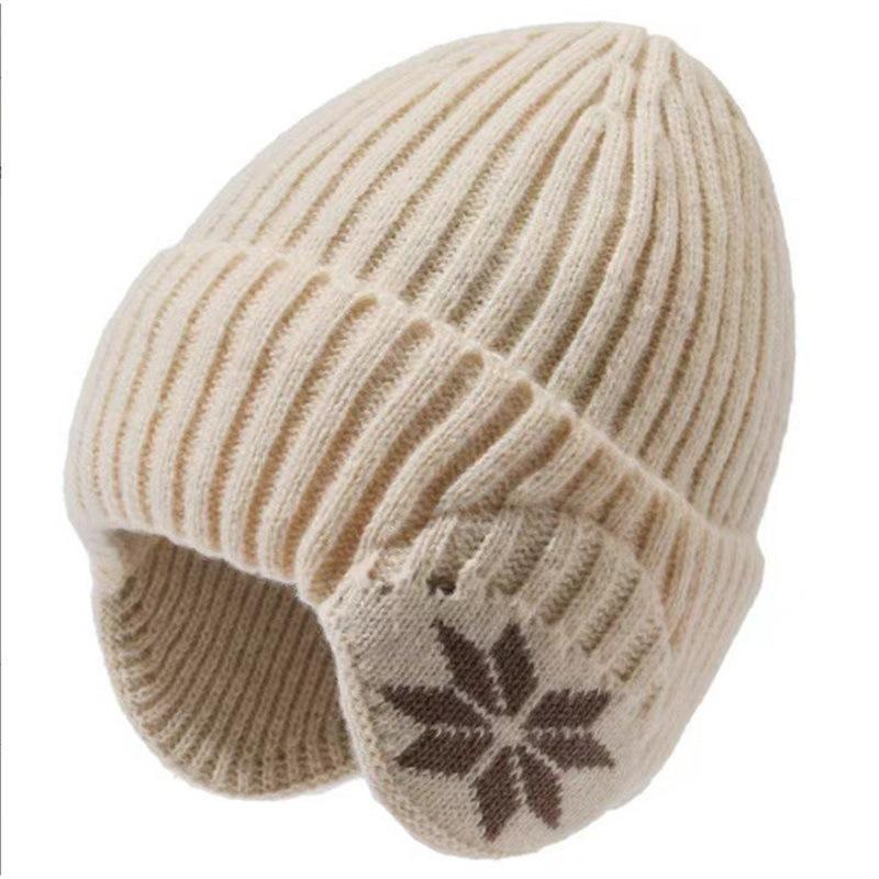 Hat Men's Winter Windproof, Cold-proof and Warm Wool Knitted Hat Super Thick Thickened Piled Headhat Big Head Circumference