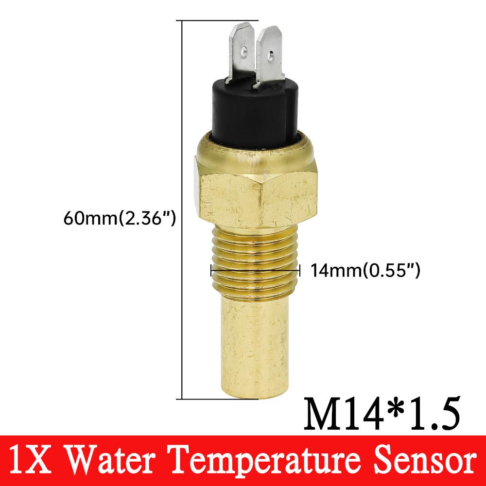 2" 52mm Water Temperature Gauge 0~120℃ with 7 Color Backlight Water Temp Sensor 1/8NPT 3/8NPT M14 M16 for Marine Car Boat RV