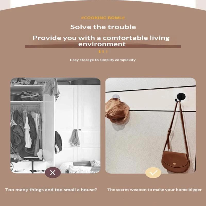 Magnetic Wall Hooks With No Drill Strong Grip And Scratch Free Design Perfect For Home Kitchen Hanging Towels Bags