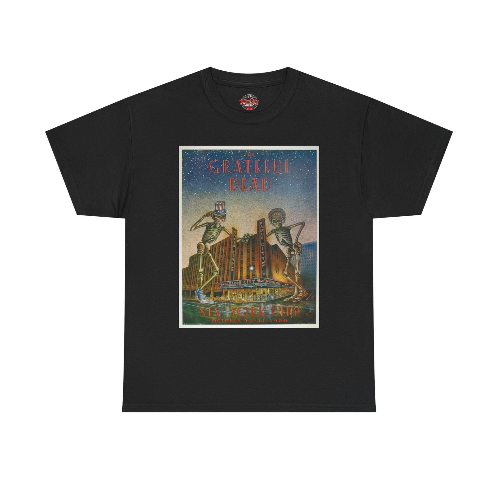 Grateful Dead Oct 22 Radio City Music Hall NYC NY Retro Concert Poster T-Shirt L