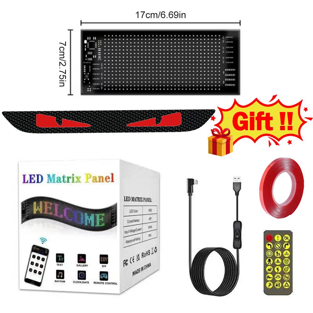 LED Matrix Pixel Panel Truck Devil Eye Remote App Control DIY Programmable Flexible Screen for Car Truck Accessorie