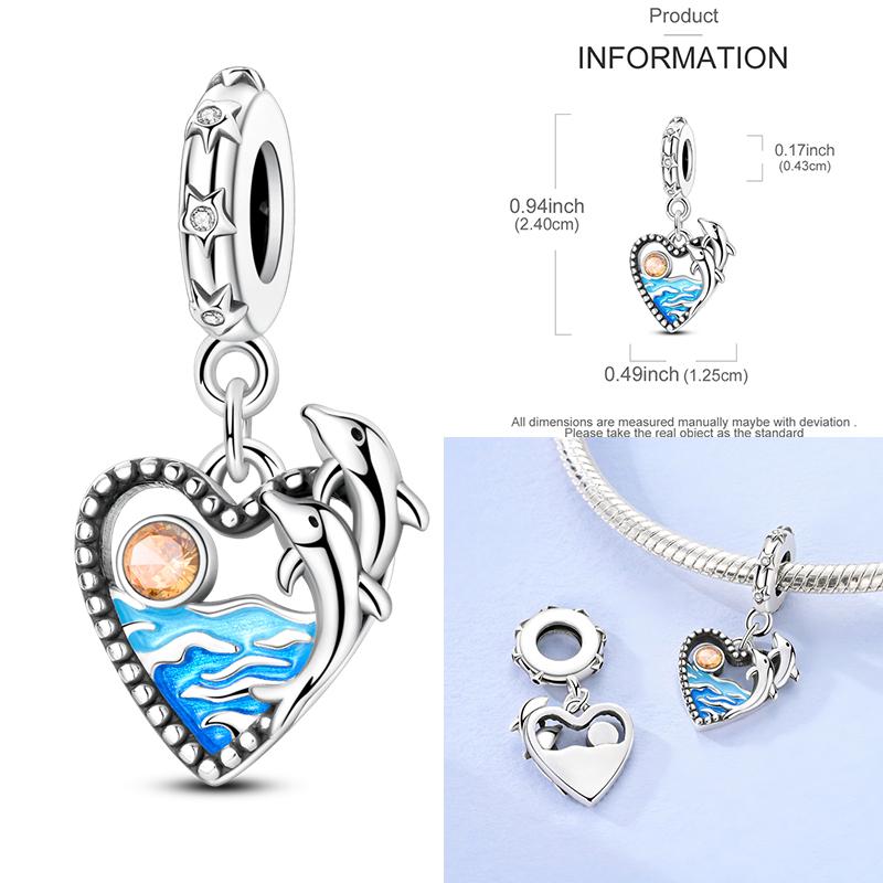 Charms Plata De Ley 925 copper Original Devil's Eye Perfume Bottle Bow Silicone Spacer Beads Women Bracelet DIY Zircon Pendants