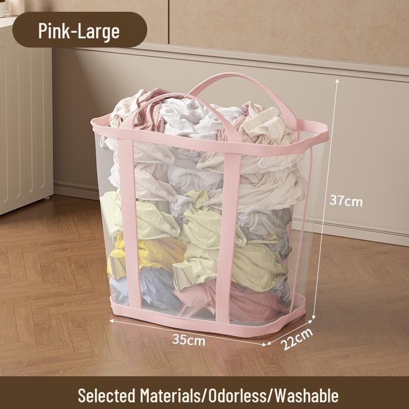 Wall-Mounted Foldable Laundry Basket: Large Capacity Bathroom Clothes Organizer