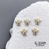 Lux Zircon Bowknot Nail Art Jewelry - Sparkling French Niche Design