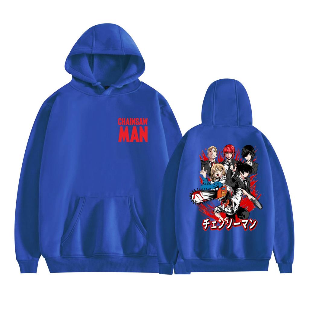 Chainsaw Man Hoodie Sweatshirt Cartoon Printed Cool Pullover Hooded Halloween Chainsaw Man Anime Unisex
