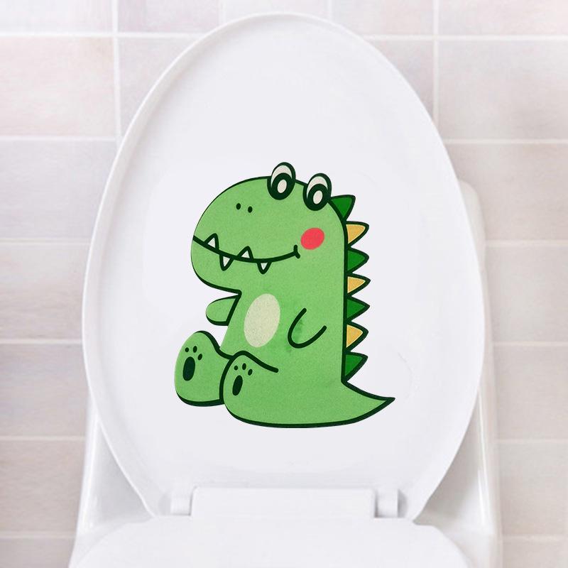 Felt cartoon sticker self-adhesive toilet sticker bathroom living room home accessories sticker bear frog rabbit deodorant sticker