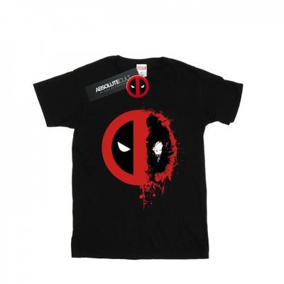 Damen/Damen Deadpool Split Splat Logo Baumwoll-Boyfriend-T-Shirt