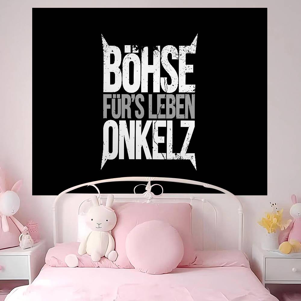 Bohse Onkelz Logo Barevná Nástěnná Tapiserie Bohemské Nástěnné Tapiserie Mandala Nástěnné Umění Dekor