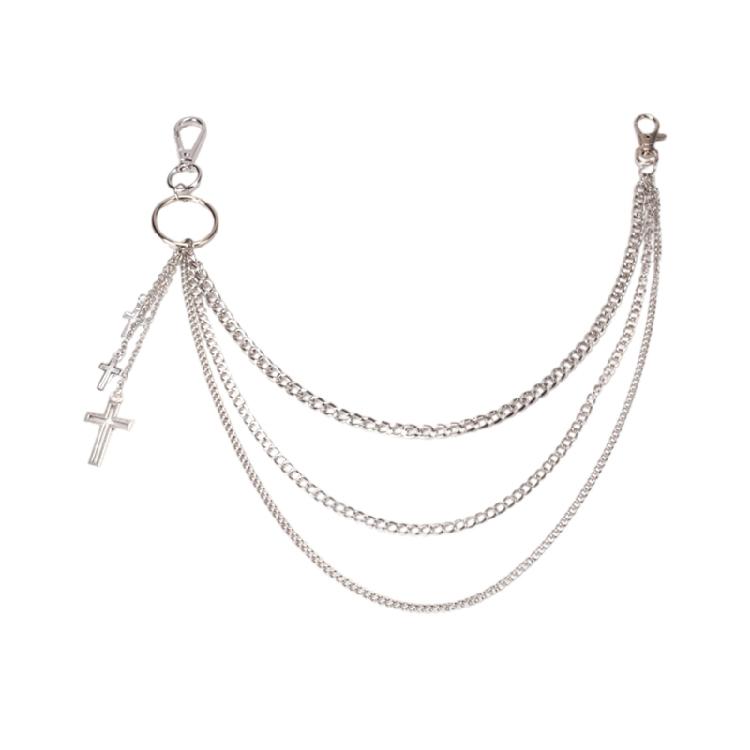 Long Metal Waist Chain Gothicism Waist Belt Punk Hook Trousers Pant Waist Link for Fashion Enthusiasts