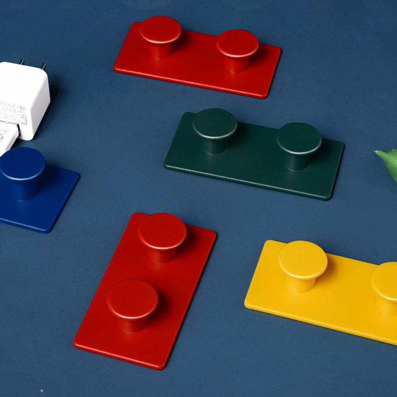 4Pcs/Set Building Block Key Hooker Wall Coat Hook Modern Decoration Home Hall Organization Door Back Decorative Hook