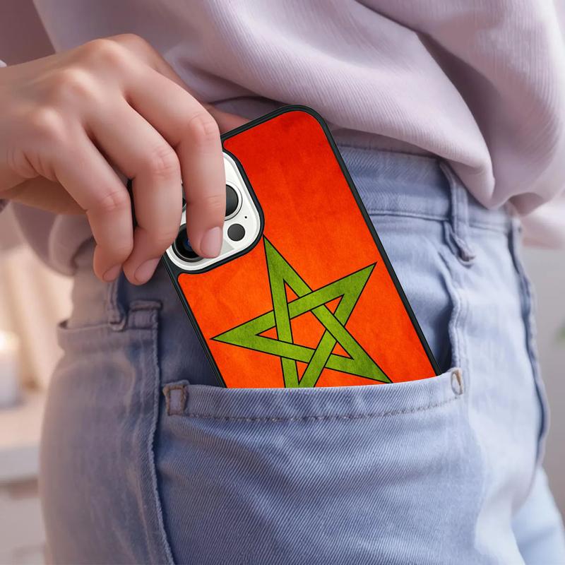 Maroc Morocco Flag Coat Of Arms Phone Case For iPhone 17 Air 15 16e 14 13 Pro Max Coque 12 11 Pro Max PLUS Cover