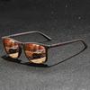 Fashion Vintage stripe design Square Fashion Glasses Men Women Brand Designer Fashion Glasses Classic Driving Traveling Rectangle Fashion Glass