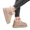 Women's Large Size Soft Sole Winter Warm Fur Snow Boots Padded Lined Ankle Boots Anti-slip Hiking Casual Sports Cotton Boots Martin Boots