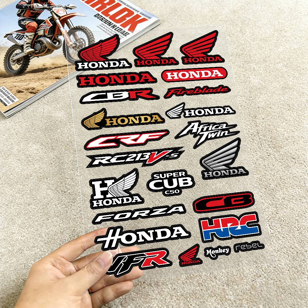 FOR HONDA HRC H WING Reflective motorcycle stickers, 3M safety warning at night in the dark scooter helmets TP6