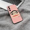 Cute P-Paul -F-Frank design Black Soft Silicone Phone Case for Samsung Galaxy A73, A71, A72, A70, A53, A52, A51