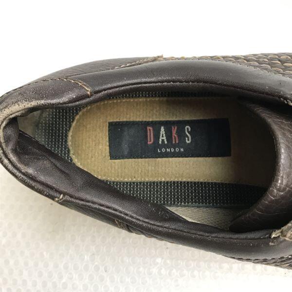 Made In Japan DAKS Leather Sneakers 25.0 Brown Shoes Trainers(USED)