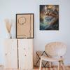 Wish Trendy Cat Animal Canvas Art - Frameless Home Decor for Entryway, Bedroom, or Living Room