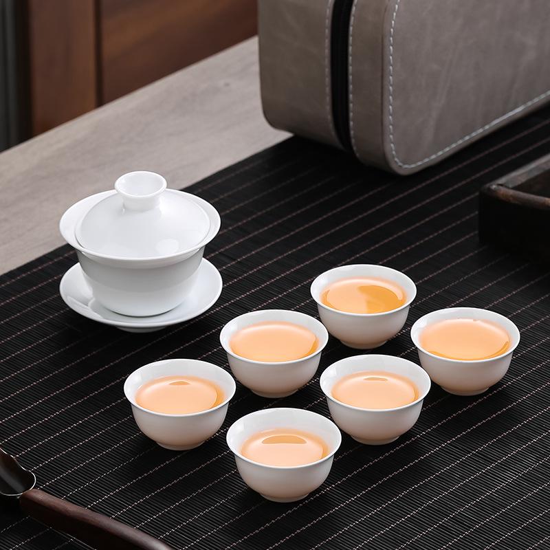 Portable Kung Fu Tea Set with Carry Bag - Ideal for Travel, Outdoor Use, Business Events, or as a Customized Logo Gift.
