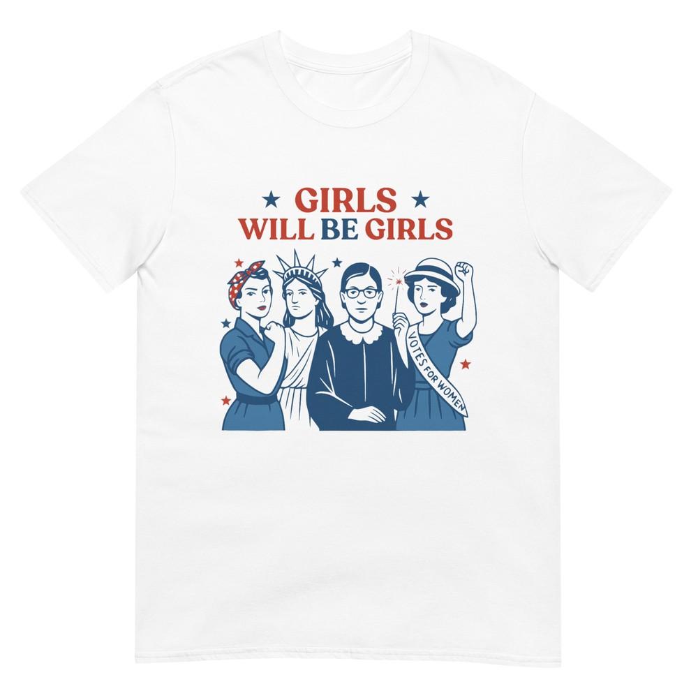 Holky budou holky Vlastenecké Feministické 4. července USA Dámské tričko