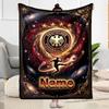 German Football Crest Artwork Personalized Text Blanket Gift Personalized Blanket Comfortable Suitable for Livingroom Sofa Living Room Home Decor