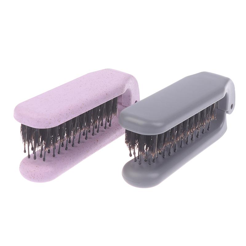 Foldable Hair Comb Portable Boar Bristle Hair Brush Head Massager Travel Combs Hair Styling Accessories
