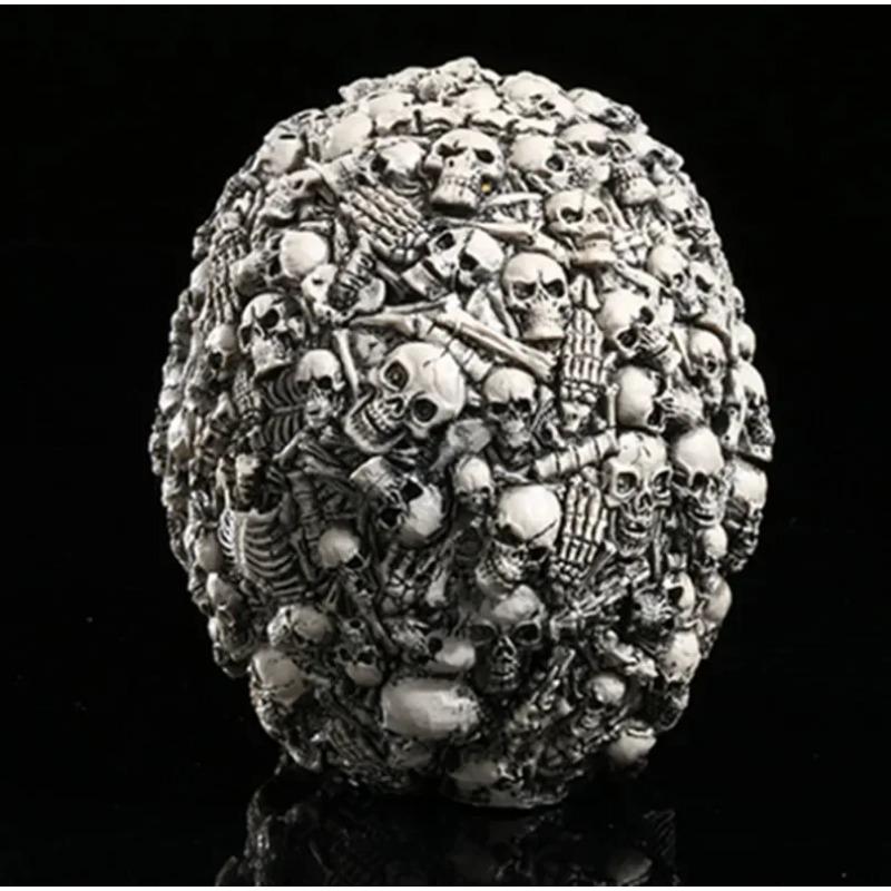 Cadouri artizanale din rășină lucrate manual Ornamente creative cu LED Craniu Decoratiuni pentru bar de Halloween Gadget de personalitate de birou Instrument amuzant de petrecere