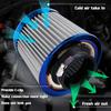  Blue 3" 76mm Power Intake High  Cold  Intake Filter Cleaner Racing Car  Filter Universal AIT27
