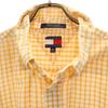 Tommy Hilfiger חולצת פלנל משובצת שרוול ארוך מכופתרת גברים מידה XL משומשת תג דגל ישן שנות ה-90