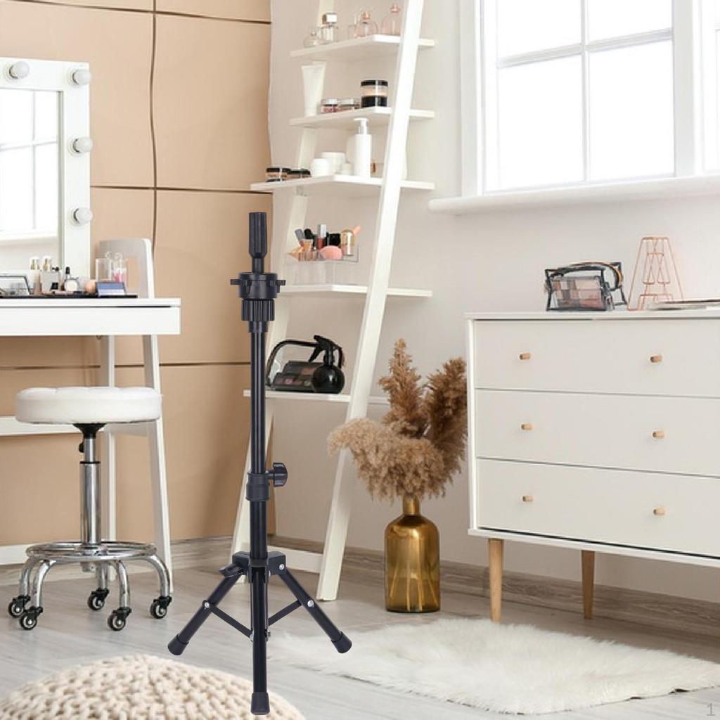 Mannequin Head Stand Adjustable, Display Makeup Braiding Desk Hair Styling Training Practice Wig