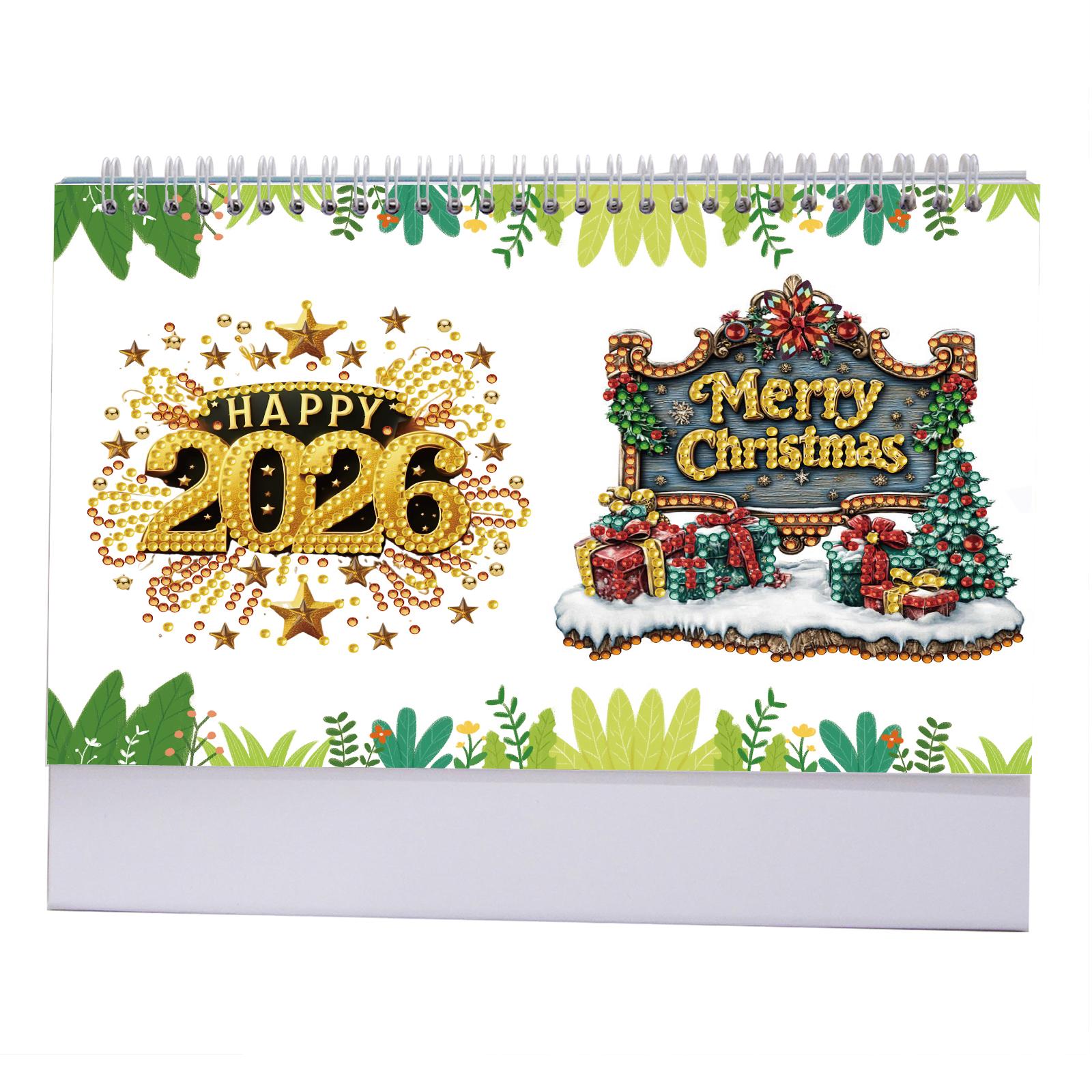 

Diamond Painting Calendar Diamond Painting Monthly Calendar Kit Monthly Flip Tabletop Calendar for DIY Crafts Party Gift
