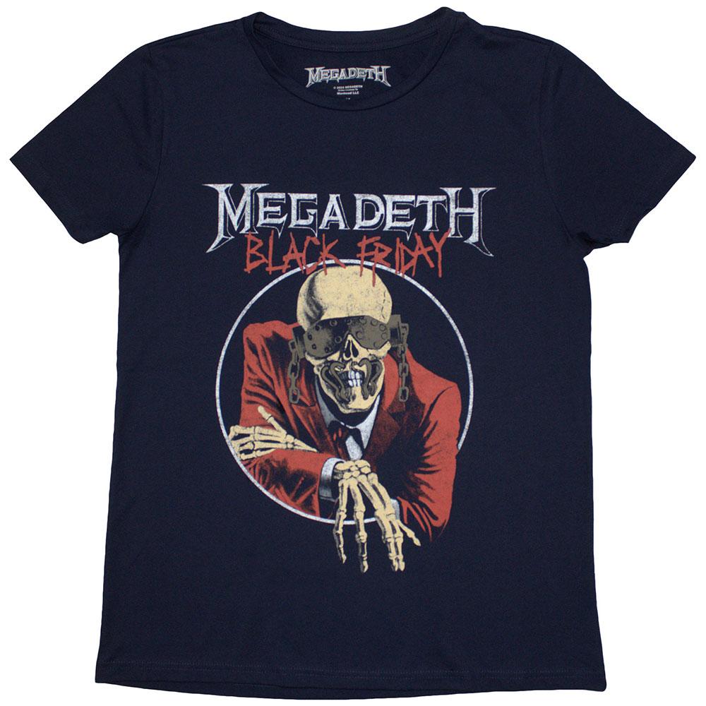 Megadeth 'Black Friday' (Blue) Womens Fitted T-Shirt