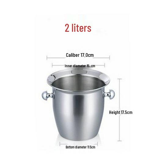 European Style 304 Stainless Steel Champagne and Ice Bucket for Wine and Cocktails