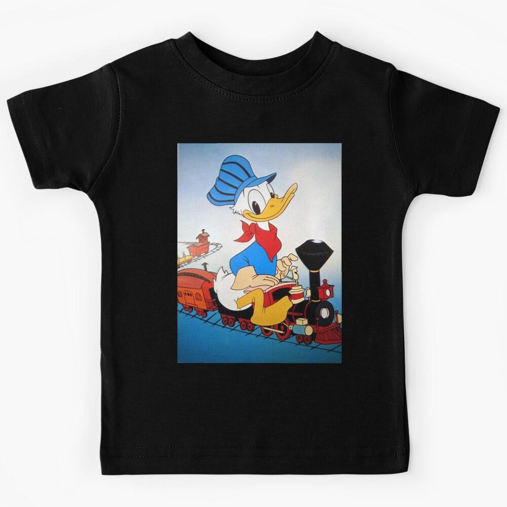 Donald Duck Train Driving Kids T-Shirt 110