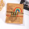 3Pcs/set Boho Rainbow Beaded Bracelet Colorful Friendship Braided Rope Couple Bracelet  Couples