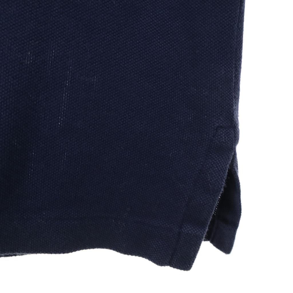 Polo Ralph Lauren Long Sleeve Polo Shirt M Navy Kanoko Fabric Men's Used