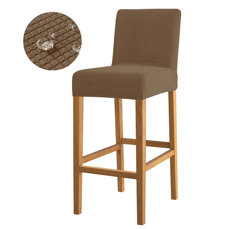 Water Resist Jacquard Bar Chair Cover For Cafe Living Room Wedding Banquet Short Back Seat Covers Anti -Dirty Home Use Seat Protectors
