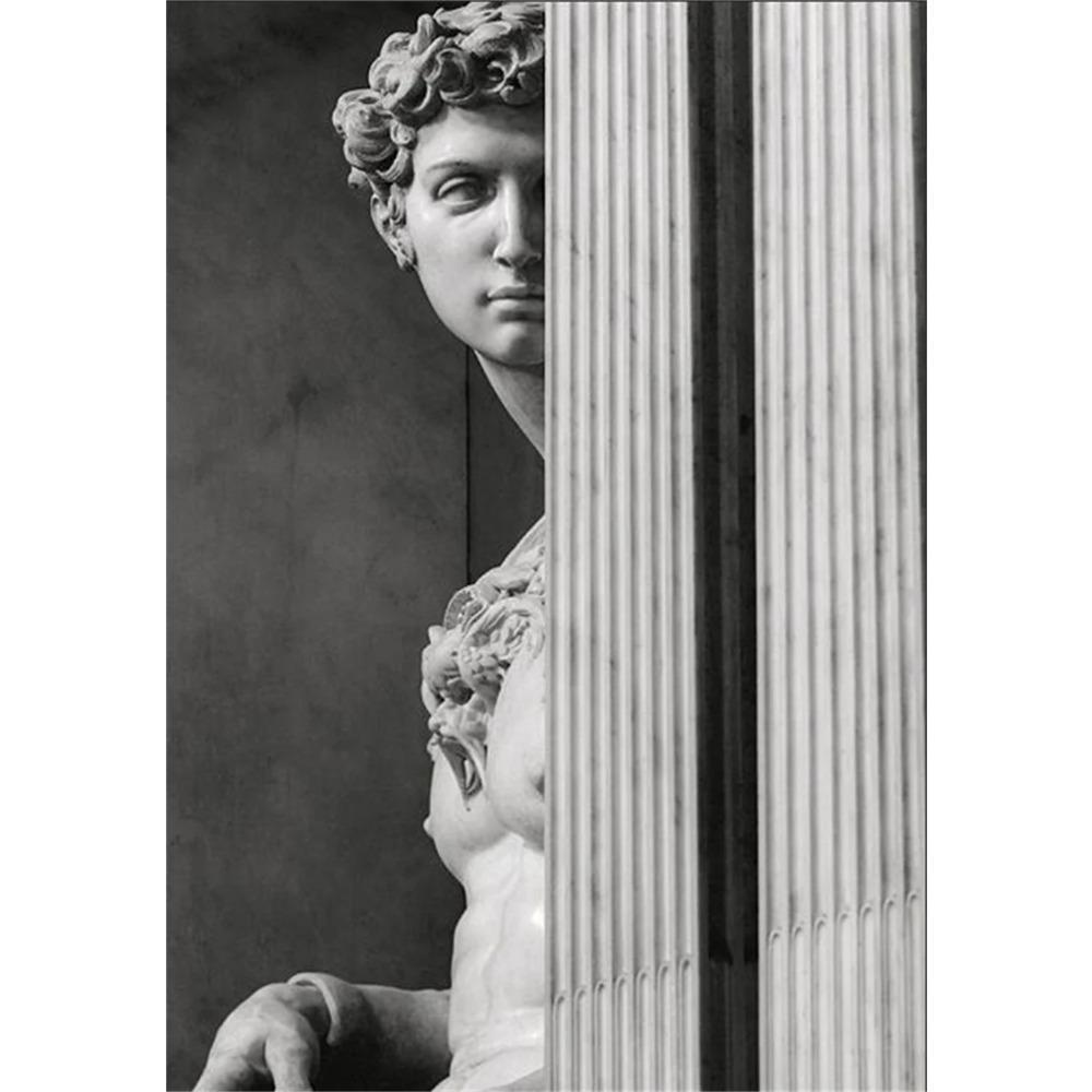 Scultura moderna Pittura su tela Graffiti Stampe artistiche Apollo Marmo David Popolo Poster Immagine di arte della parete per la decorazione della casa della Galleria