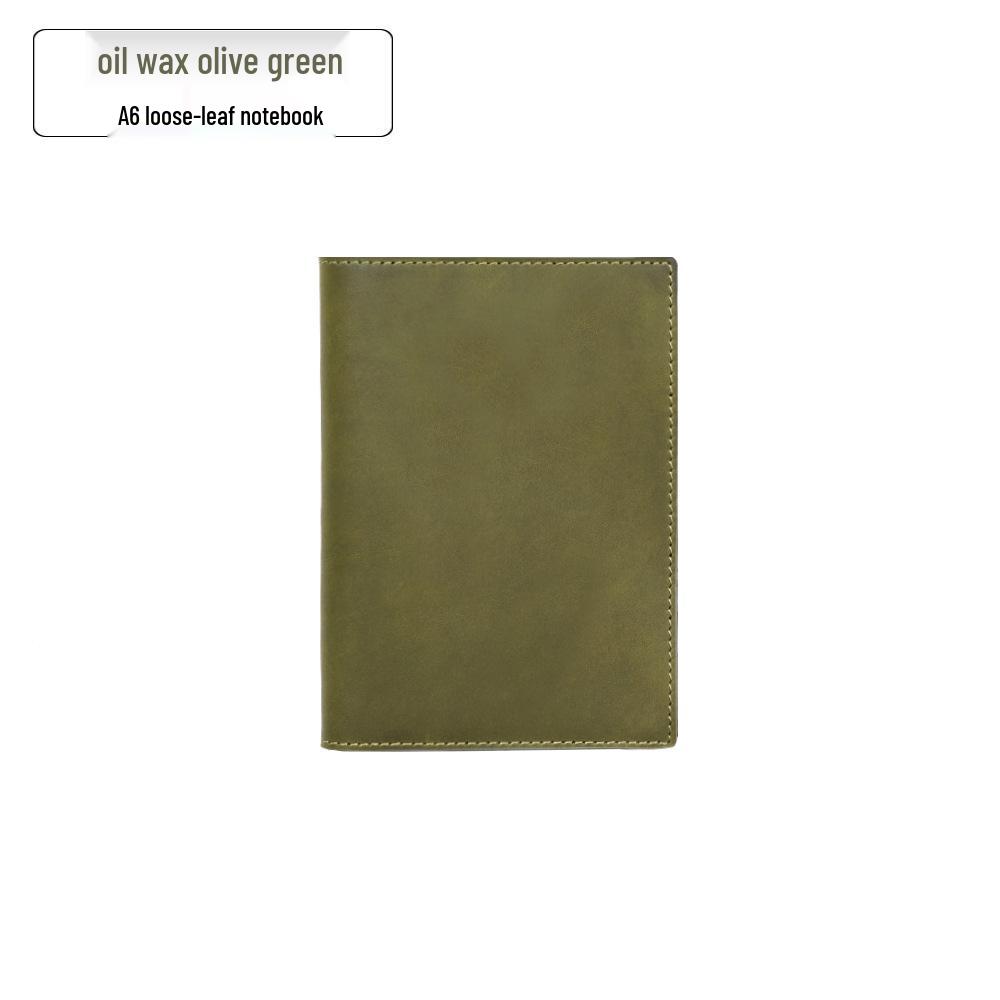 

Fixed Page Planner Genuine Leather Protective Sleeve for A5/A6/B6 Notebooks, Ring Binder Lined Notebook 88 Sheets